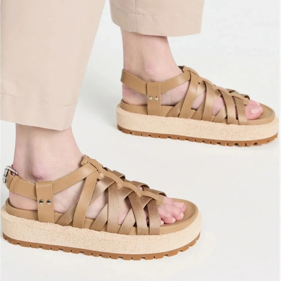 NIB Rag & Bone Park PlatformFisherman  Sandals Color Biscotti Size 10 / 40 - Picture 5 of 10